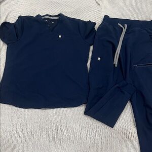 Navy Blue Scrub Set